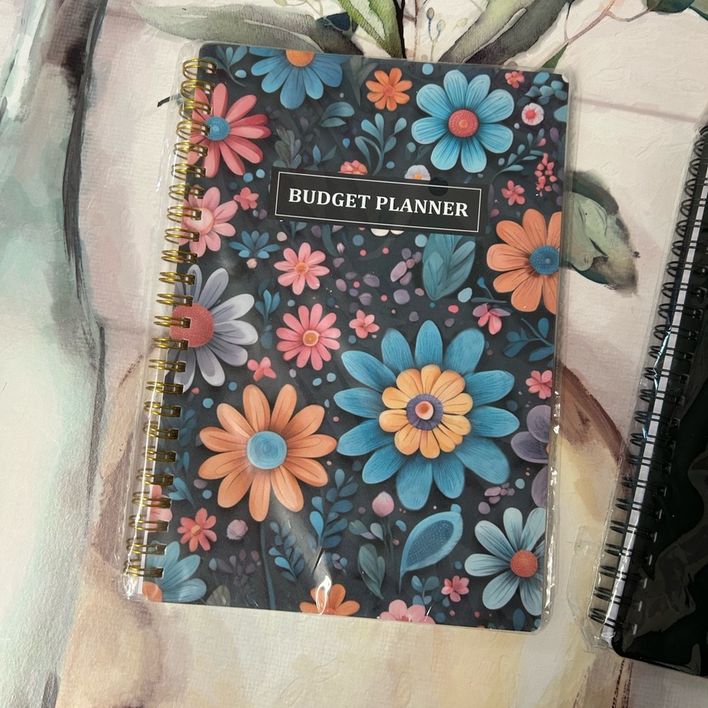 Vibrant Floral Budget Planner with Spiral Binding